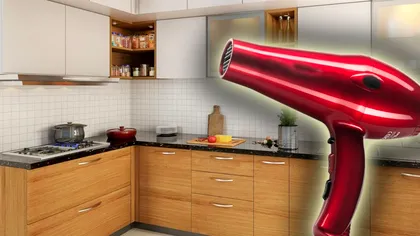 De ce să folosești uscătorul de păr în bucătărie. E mult mai util decât credeai