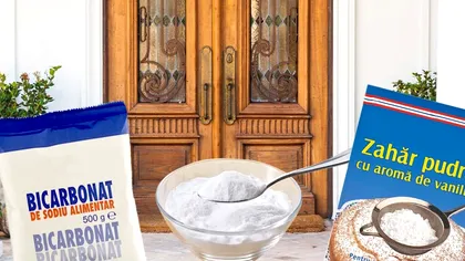 A amestecat bicarbonat de sodiu cu zahăr pudră şi a pus în faţa uşii. E trucul care te scapă de o mare problemă