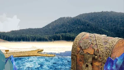 Comoara care a rămas în urmă după ce un lac celebru din România a secat. Se văd „cristalele” peste tot