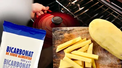 De ce să pui bicarbonat de sodiu peste cartofi înainte de a-i băga la cuptor. E cea mai tare idee