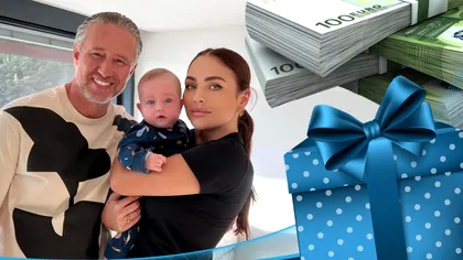 Cât a fost cel mai mic dar de la botezul lui Liam, băiatul lui Reghe și al Corinei Caciuc. Invitații au aruncat cu bani mulți