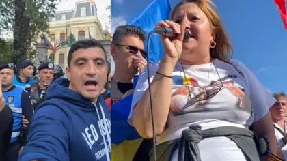 George Simion și Diana Șoșoacă, în conflict la protestul AUR. I-a tăiat microfonul: ‘Rușine’