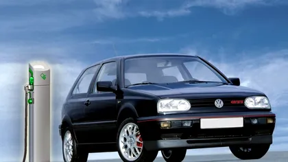 Cum arată un Golf diesel din 1992 transformat într-o maşină electrică. Un bucureştean a realizat imposibilul