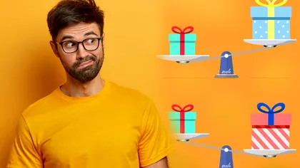 Testul de atenție prin care vezi dacă ai IQ de geniu. Care cadou este mai greu?