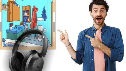 Testul optic pentru oamenii cu IQ de geniu. Găsești căștile din cameră în 15 secunde?