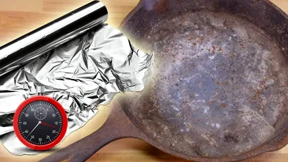 A pus folie de aluminiu peste vasele ruginite și a descoperit un truc genial. Ce a urmat în doar 20 de minute