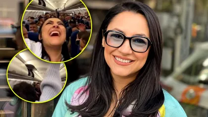 Andra, show total în avion. Ce a făcut pe drum, toți pasagerii au fost uimiți s-o vadă așa VIDEO