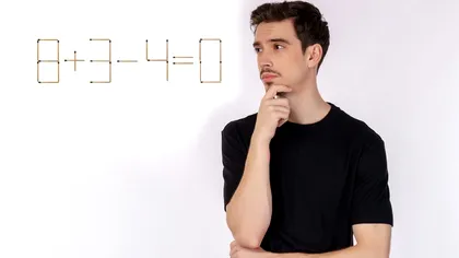 Testul de inteligență al săptămânii. Mută un singur chibrit pentru un răspuns corect