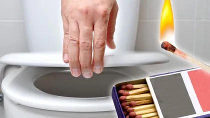 A aruncat un băţ de chibrit aprins în toaletă şi a descoperit trucul anului. E genial, trebuie să faci asta săptămânal