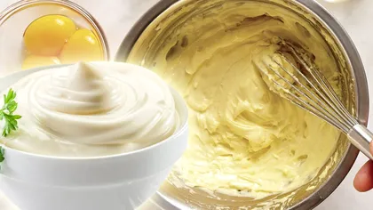 Cum faci corect maioneză. Detaliul care o taie imediat, în ce ordine se pun ingredientele, de fapt