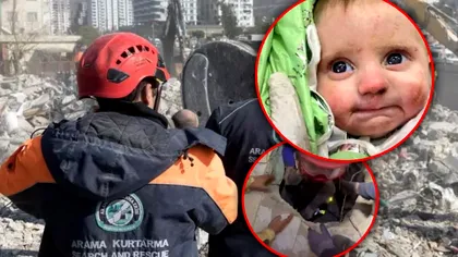 Miracole în Turcia. Un bebeluş de doar două luni şi o fetiţă de zece ani, scoşi în viaţă de sub dărâmături