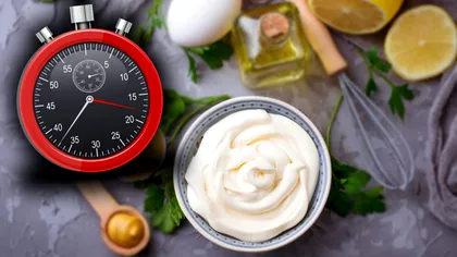 Maioneză gata în 2 minute. E cea mai simplă variantă, cum faci să nu se taie