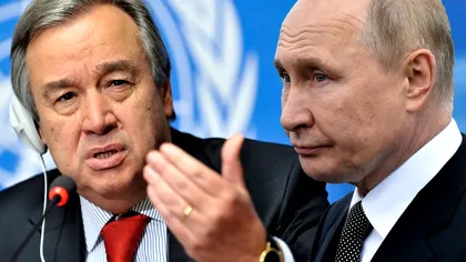 Șeful ONU, acuzații grave la adresa Rusiei în cadrul unei reuniuni găzduite de Serghei Lavrov. Vladimir Putin a fost făcut de râsul lumii