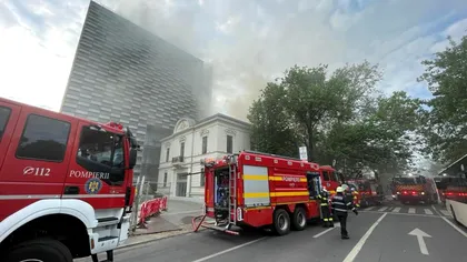 Incendiu uriaș pe Calea Dorobanți lângă o clădire de birouri cu opt etaje. Avertismentul autorităților pentru șoferii bucureșteni