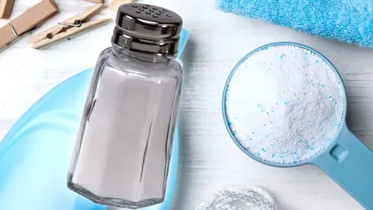 A amestecat sare şi detergent de vase şi a descoperit un truc de zile mari. Gospodinele vor proceda şi ele aşa