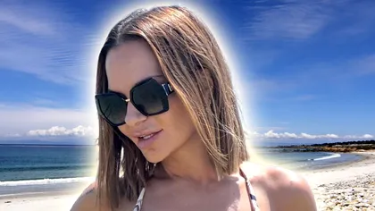 Andreea Antonescu, imagini de infarct pe plajă. Costumul de baie minuscul abia i-a acoperit formele FOTO