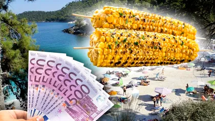 Câți bani a dat un turist român pe un porumb fiert pe o plajă din Thassos. E mai ieftin ca la Mamaia