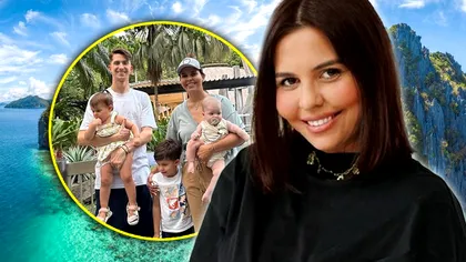 Andreea Popescu, vacanță în Filipine cu soțul și cei trei copii! Cine o ajută pe vedetă să aibă grijă de cei mici EXCLUSIV