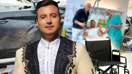 Valentin Sanfira, accident cumplit în Italia. Artistul, în scaun cu rotile după operație: ”Dumnezeu m-a ajutat”