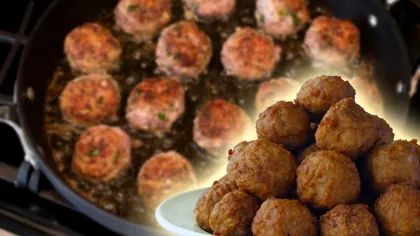 Câte chiftele ies dintr-un kilogram de carne. Secretul ca să iasă rumene la exterior și pufoase la interior