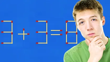 Testul IQ al weekendului. Mută două bețe de chibrit pentru a corecta calculul. Foarte puțini oameni reușesc