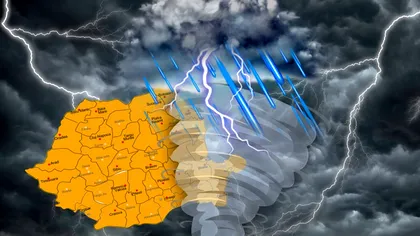 Avertizare meteo de vreme rea. Zonele aflate sub cod galben