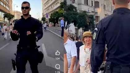 Cum a apărut un jandarm în Centrul Vechi din Bucureşti. A întors toate privirile, video viral