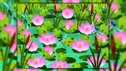 Testul de vedere pentru cei mai atenți oameni. Găsești broasca ascunsă în baltă?