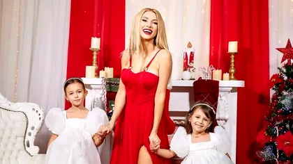 Andreea Bălan, fetiţele şi Victor Cornea, vacanţă de vis în Laponia. Ce i-au spus imediat fanii artistei despre tenismen. Foto