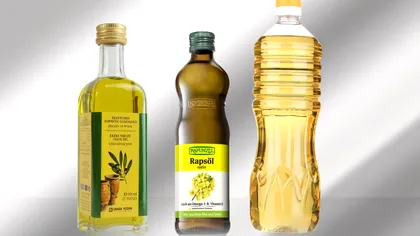 Diferențele dintre uleiul de floarea soarelui, cel de rapiță și cel de măsline. Care este mai sănătos, de fapt