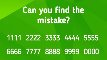 Testul de inteligență al weekendului. Doar geniile adevărate pot observa greșeala din imagine