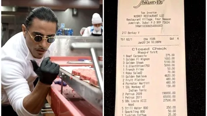 Cât au plătit mai mulți clienți pentru o ieșire la restaurantul lui Salt Bae din Dubai. Este cea mai mare notă de plată din istorie?