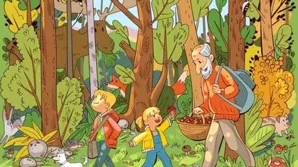 Iluzia optică a serii. Tu poţi găsi mărul ascuns în pădure? Ai doar 17 secunde la dispoziţie