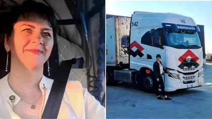 Badanta româncă care a devenit şofer de TIR. La 40 de ani, Marcela este un exemplu pentru colegi: 