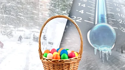 Prognoza meteo pentru Paşte 2024. Ninsori şi frig înainte de Florii, vremea o ia razna complet în aprilie
