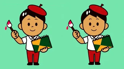 Test de inteligenţă. Care sunt cele trei diferenţe între imaginile cu băieţelul pictor?