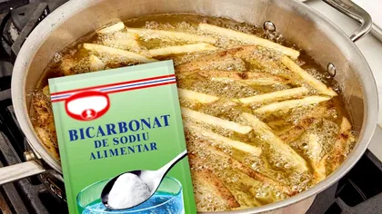 Nu mai pune bicarbonat de sodiu peste cartofi. Ingredientul prin care să îi treci înainte de a-i prăji pentru a ieşi ca la fast-food