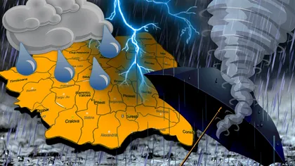 Cod portocaliu de vreme rea în România. Alertă ANM de ploi torențiale, vijelii și grindină