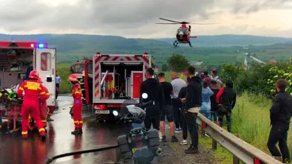Accident între un autocar cu 57 de pasageri şi un autocamion, luni dimineață. E Plan Roșu de intervenție, primele imagini de la fața locului