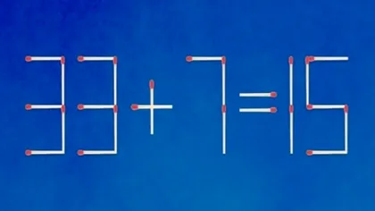 Ai la dispoziție 7 secunde să rezolvi ecuația incorectă. Doar o minte sclipitoare știe ce bețe de chibrit să mute