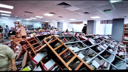 Incident la Tribunalul București: O grefieră, rănită grav după ce mai multe rafturi din arhivă s-au prăbușit