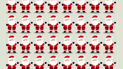 Cel mai tare test viral de sărbători. Doar geniile îl pot găsi pe singurul Moș Crăciun diferit din imagine în doar 5 secunde