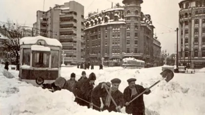 Marele viscol din 1954, cea mai cumplită iarnă din istoria României. Nămeții depășeau 5 metri în București