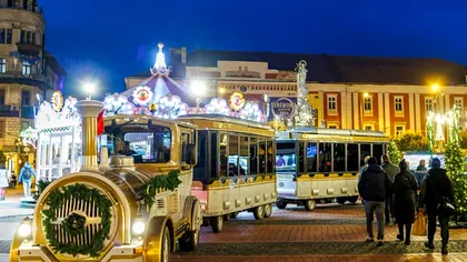 Orașul din România în care te poți plimba cu trenulețul prin târgul de Crăciun. Peisajul e feeric