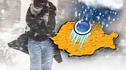 Prima zi de Crăciun aduce cod portocaliu de viscol, ger și ninsori în România. Zonele cele mai afectate