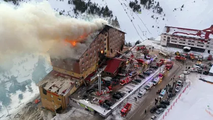 Incendiu puternic într-un hotel din Turcia. 10 persoane au murit, alte 32 au fost rănite