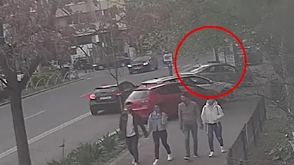 Noi imagini cu accidentul în care a fost implicată Monica Odagiu. Ce se vede pe camerele de supraveghere