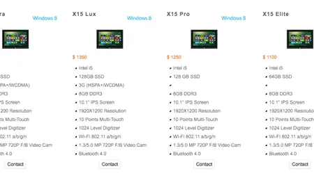 Kupa X15 -  tablete cu Windows 8 si Core i7
