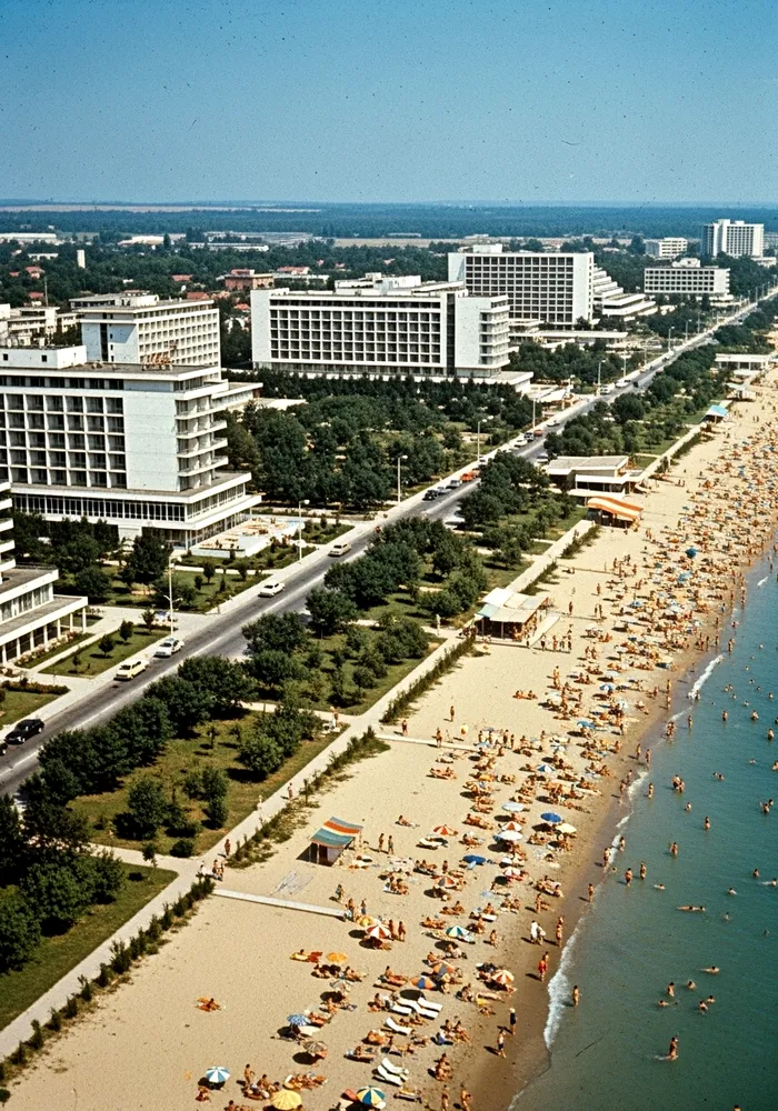 Mamaia, perla Marii Negre in anii '70, aduna turisti din toata Europa