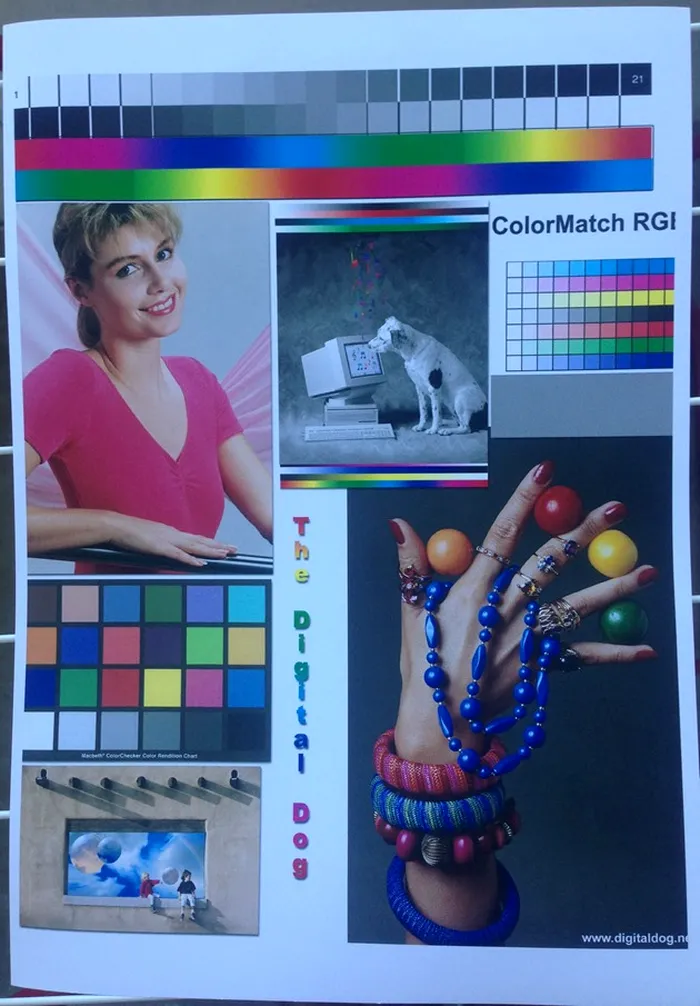 HP OfficeJet Pro 276dw pagina test culori spectru rgb